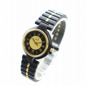 ◇稼働品 dunhill ダンヒル ミレニアム ボーイズ 腕時計 ブラック Dunhill - ダンヒル 腕時計 ミレニアム ボーイズ ロゴ ブラック