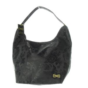 ハンドバッグ ワンハンドル ナイロン ジャカード ロゴ アジアン 鳳凰 黒 ブラック /CK2 GY18