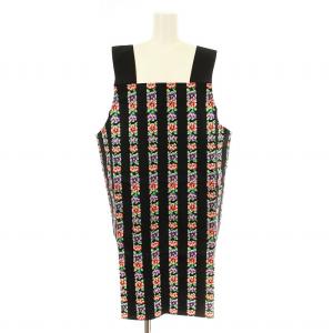 FEILER PAN-152102 エプロン 首掛け アネモネ 花柄 プリント 黒 ブラック マルチカラー /KU GY18