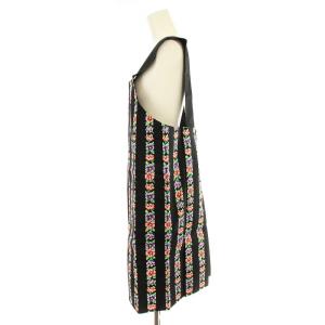 FEILER PAN-152102 エプロン 首掛け アネモネ 花柄 プリント 黒 ブラック マルチカラー /KU GY18