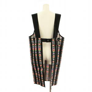 FEILER PAN-152102 エプロン 首掛け アネモネ 花柄 プリント 黒 ブラック マルチカラー /KU GY18