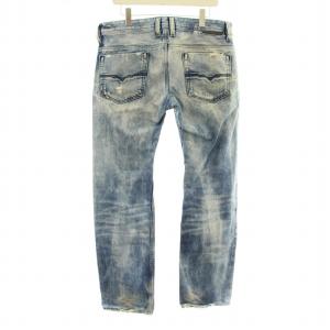 DIESEL SAFADO WASH008E7 デニムパンツ ジーンズ ボタンフライ ダメージ加工 34 インディゴ