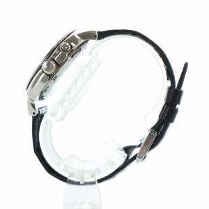 SEIKO サス AGS 腕時計 ウォッチ 自動巻き デイト カレンダー付き ラウンド シルバー色 黒 ブラック 5M42-0E50