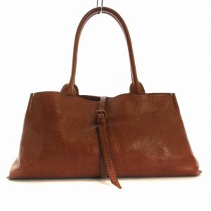 genten ハンドバッグ レザー ロゴ 茶 ブラウン /RO GY18 MT