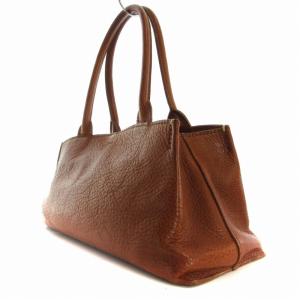 genten ハンドバッグ レザー ロゴ 茶 ブラウン /RO GY18 MT