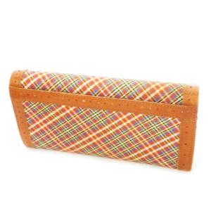 Vivienne Westwood 長財布 タータンチェック オレンジ