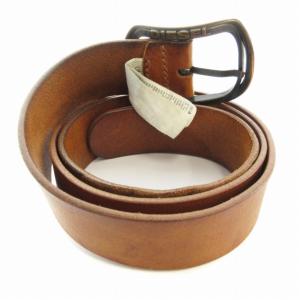 DIESEL ベルト カウレザー 牛革 ロゴ 95 茶 ブラウン /RO GY18 MT