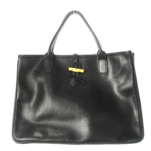 ル ロゾ ハンドバッグ トート レザー 本革 トグルボタン ゴールド金具 ロゴ 黒 ブラック /CK3