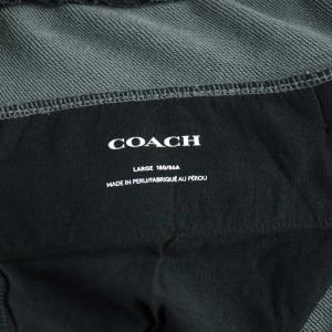 COACH シグネチャー ジョガー イージーパンツ ロゴ 総柄 L グレー 黒 ブラック C7806 /MW GY18