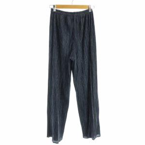 PLEATS PLEASE ISSEY MIYAKE イッセイミヤケ ISSEY MIYAKE イージーパンツ プリーツ 3 L 紺 ネイビー マルチカラー