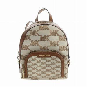 JAYCEE MD ZIP PKT リュックサック デイバッグ バックパック キャンバス レザー MKロゴ 総柄 茶 ブラウン