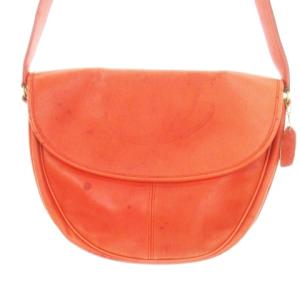 ヴィンテージ オールドコーチ ショルダーバッグ レザー ロゴチャーム こっくり オレンジ 0940 /MN7