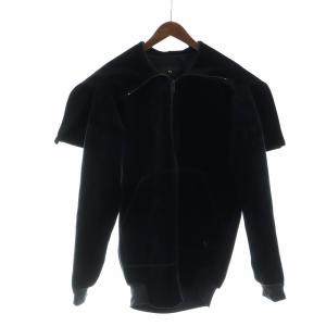 ベルベット VELVET FZ HDY ジップアップパーカー フーディー ベロア 長袖 ロゴ 2XS 黒