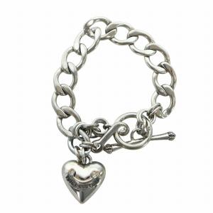 JUICY COUTURE ブレスレット アクセサリー バングル ハート ロゴ 箱付き シルバー色 GY18 /MQ