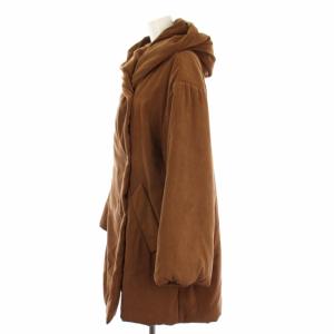 MAX MARA WEEKEND LINE 中綿コート ロゴボタン フード アウター IJ38 ブラウン /TK MT GY18