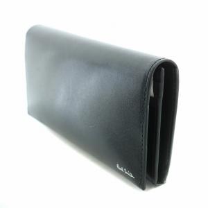 PAUL SMITH 長財布 ロング ウォレット 二つ折り レザー マルチストライプ 黒 ブラック /BB MT GY18