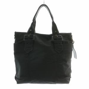 BURBERRY トートバッグ ナイロン 裏地チェック ブラック