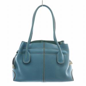 TOD'S D-Bag ハンドバッグ レザー ロゴ 青 ブルー /BB MT GY18