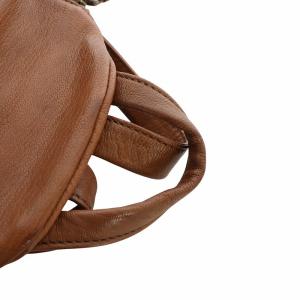 genten リュックサック デイバッグ バックパック レザー 型押し ロゴ 茶 ブラウン GY11 /MQ