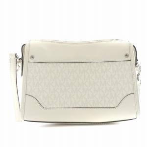 MICHAEL KORS ショルダーバッグ ロゴ 総柄 PVC レザー 白 ホワイト /AN2 GY18 MT