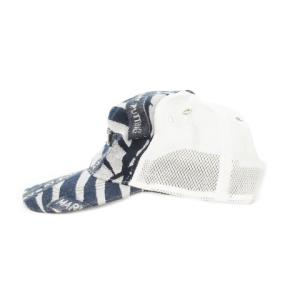 MARK&LONA メッシュキャップ 帽子 キャップ 野球帽 BBキャップ ベースボールキャップ ラメ ゼブラ柄 デニム ゴルフ