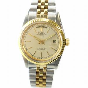 腕時計 ウォッチ クォーツ カレンダー付き ロゴ シルバー色 ゴールド色 FKA125 GY11 /MQ