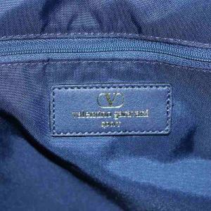 VALENTINO GARAVANI スポーツ sport ボストンバッグ ハンドバッグ ショルダーバッグ 2way ロゴ刺繍 ナイロン レザー 紺 ネイビー