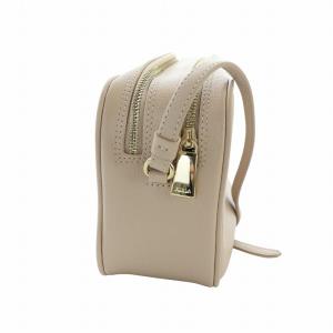 FURLA LILLI XL CROSSBODY POUCH ショルダーバッグ 斜め掛け ロゴ レザー ライトピンク