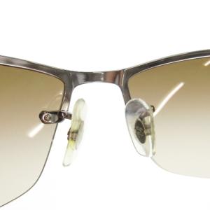 Ray-Ban サングラス 眼鏡 メタルフレーム ハーフリム スクエア ロゴ 6315 シルバーカラー ブラウンカラー
