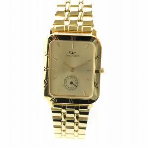 腕時計 ウォッチ クォーツ スモセコ ローマン スクエア ロゴ ゴールド色 GY18 /MQ