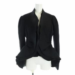 ノーカラージャケット 44 ブラック