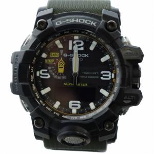 Gショック MUDMASTER 腕時計 アナデジ 電波 ソーラー ブラック カーキ