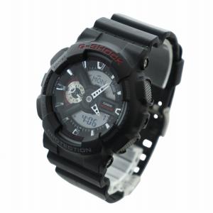 CASIO G-SHOCK 腕時計 ウォッチ クォーツ デジアナ ロゴ デイト カレンダー付き 黒 ブラック GA-110-1AJF
