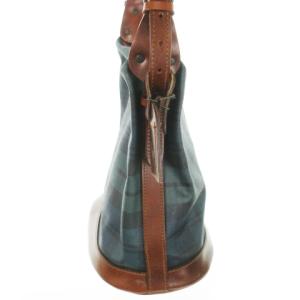 POLO RALPH LAUREN ショルダーバッグ PVC 切替 レザー ブラックウォッチ ロゴ 緑 グリーン /AO16 GY18