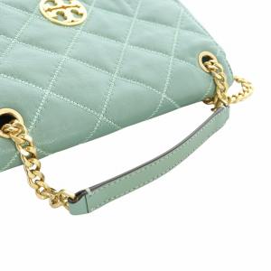 TORY BURCH ショルダーバッグ 斜め掛け レザー ロゴ キルティング チェーンストラップ 緑 グリーン GY18 /MQ