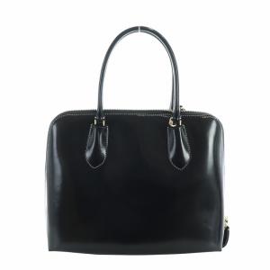 TORY BURCH スウィング サッチェルバッグ ハンドバッグ ショルダー 2WAY レザー チャーム付き 黒 ブラック 150736