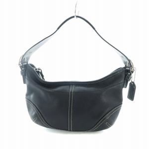 COACH ハンドバッグ レザー シグネチャー ロゴ ステッチ 黒 ブラック 9541 GY18