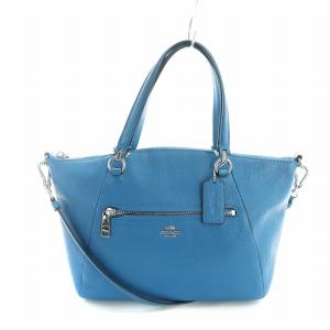 トートバッグ ショルダー 2WAY レザー シボ革 ロゴ 青 ブルー 34340 GY18 /MQ