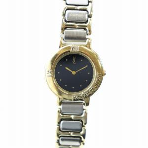 腕時計 ウォッチ クォーツ ロゴ 黒文字盤 シルバー色 ゴールド色 2200-229789 GY18 /MQ