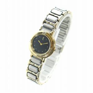 YVES SAINT LAURENT 腕時計 ウォッチ クォーツ ロゴ 黒文字盤 シルバー色 ゴールド色 2200-229789 GY18 /MQ