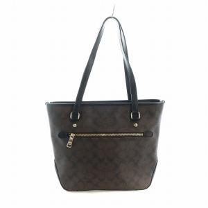 COACH トートバッグ ハンド PVC レザー シグネチャー ロゴ 茶 ブラウン F58294 GY18 /MQ