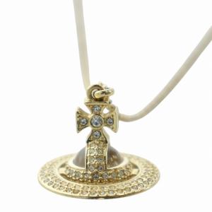 Vivienne Westwood ネックレス オーブ 立体 ラインストーン ゴールドカラー