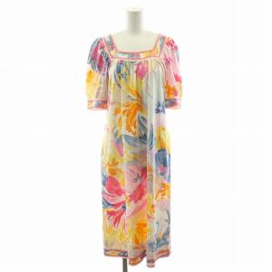 ファッション FASHION ワンピース ひざ丈 スクエアネック 花柄 マルチカラー /MP GY18