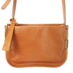 ショルダーバッグ レザー 本革 スクエア 茶 ブラウン /AO11 GY18