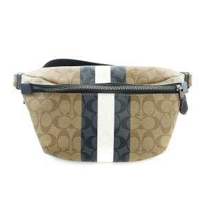 ウエストバッグ ボディバッグ ロゴ PVC シグネチャー 茶 ブラウン C3228 GY18 /MQ