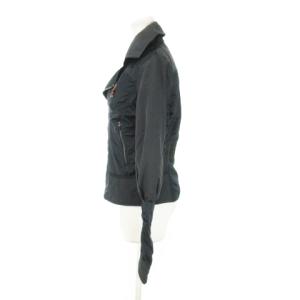 DIESEL ライダースジャケット ナイロン 中綿 チロリアンテープ S 紺 ネイビー /AH15 GY18