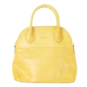 ハンドバッグ 2way ショルダーバッグ レザー 本革 ロゴ型押し 茶 キャメル /CK6 GY18