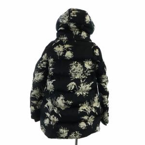 HERNO ダウンジャケット Brushed Print Satin A-Line Hi-Lo w