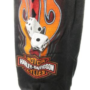 HARLEY DAVIDSON 長袖Tシャツ カットソー ロンT クルーネック プリント 大きいサイズ 2X-LARGE 黒 ブラック