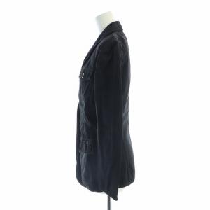 PRADA テーラードジャケット シングル 長袖 総裏地 パッカリング 38 S 黒 ブラック GY18 /MQ